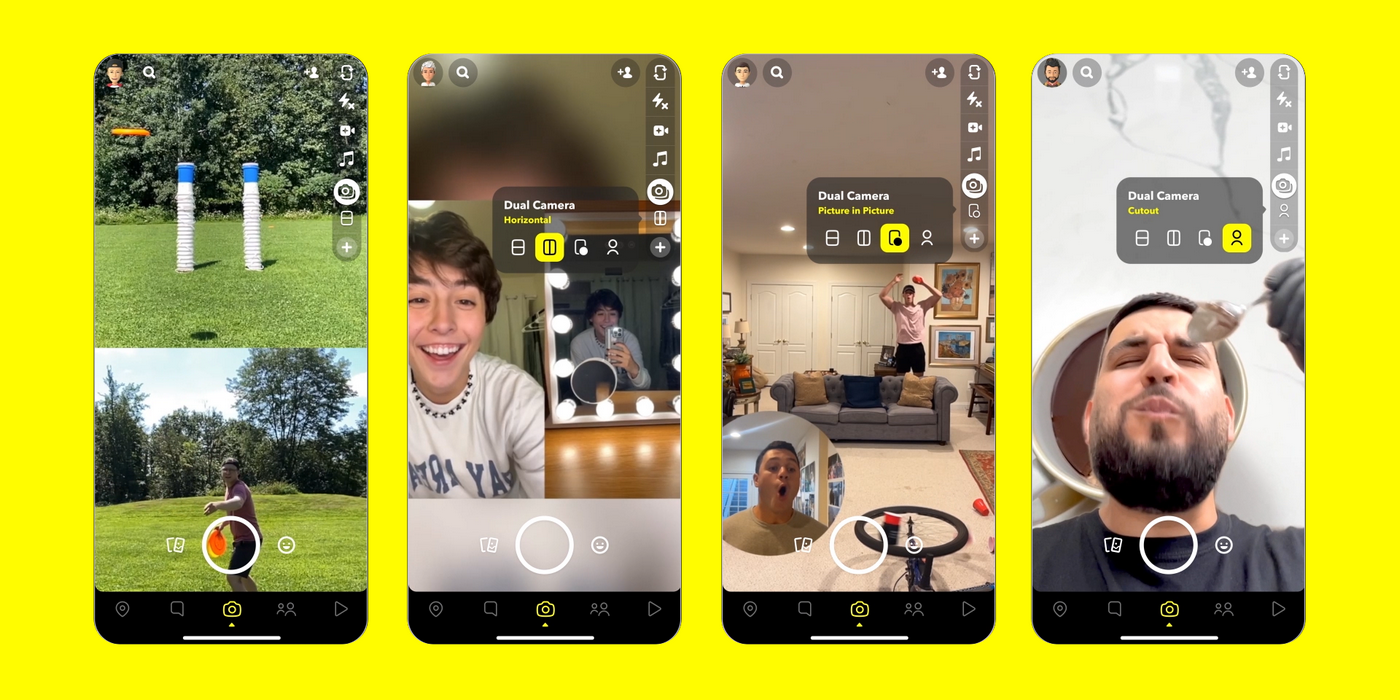 Snapchat dual camera official image