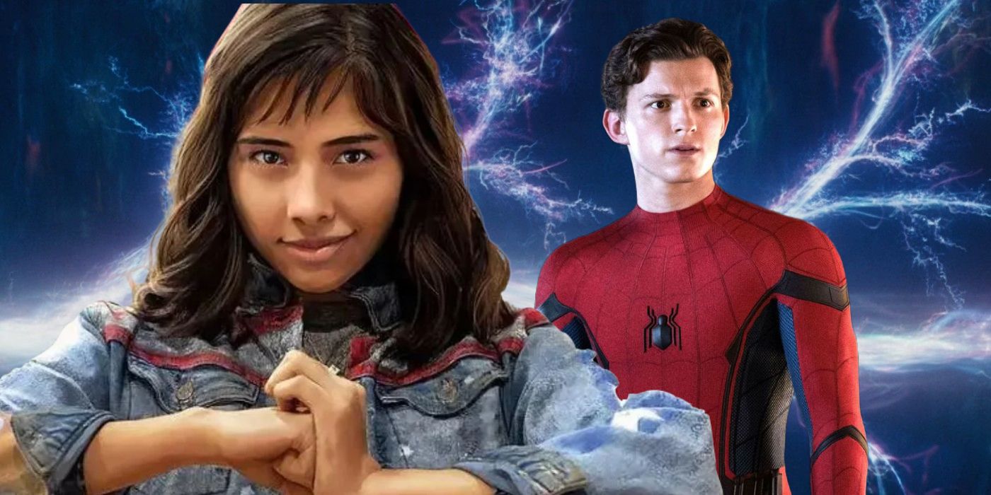 Spider-Man and America Chavez Against Multiverse Background