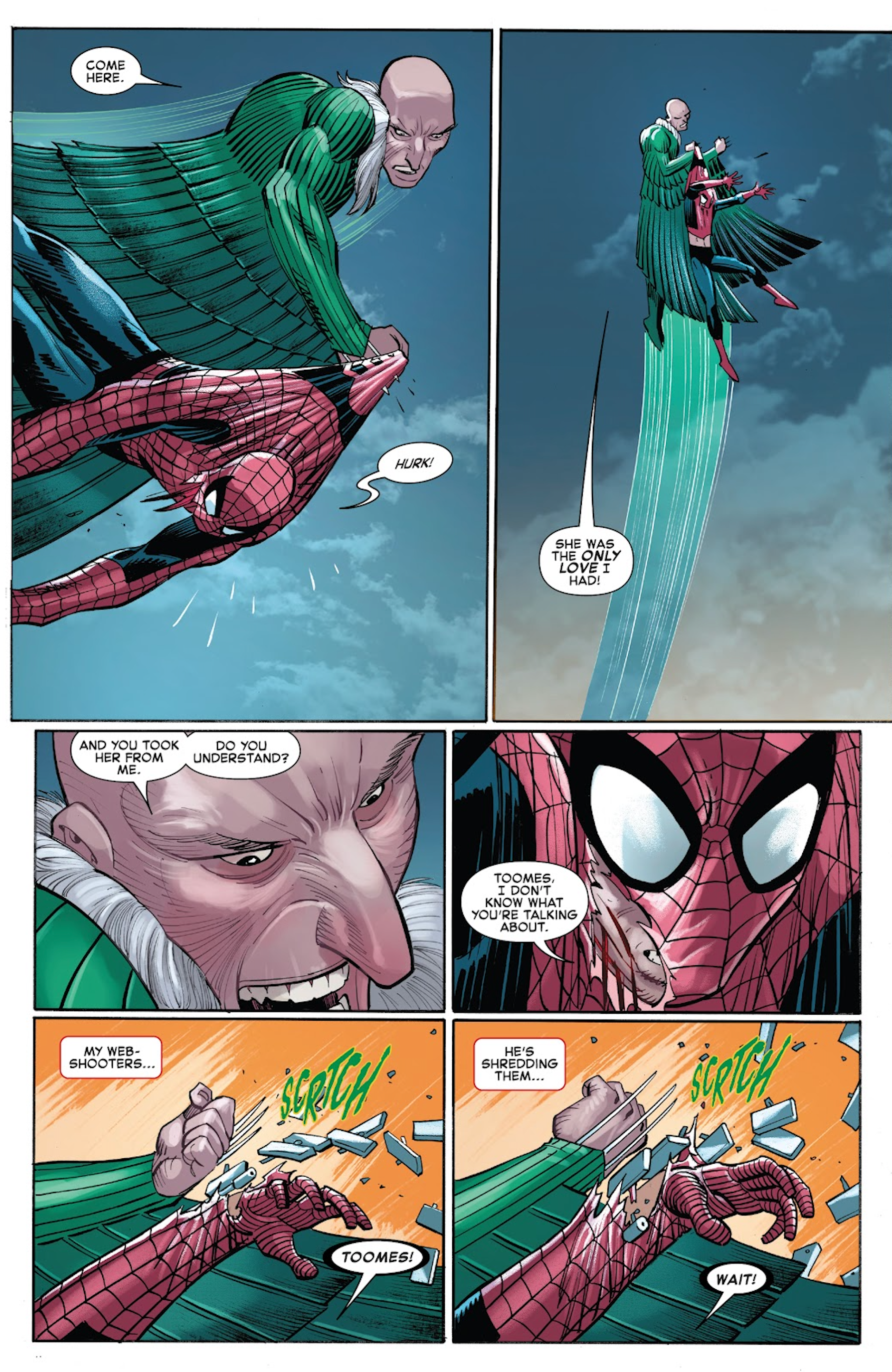 Spider-Man attacked by the Vulture