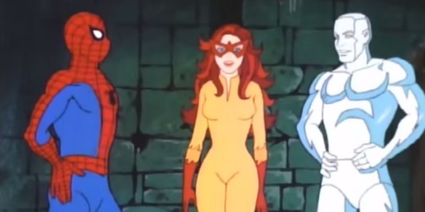 Spider-Man with Firestar and Iceman in Spider-Man And HIs Amazing Friends.