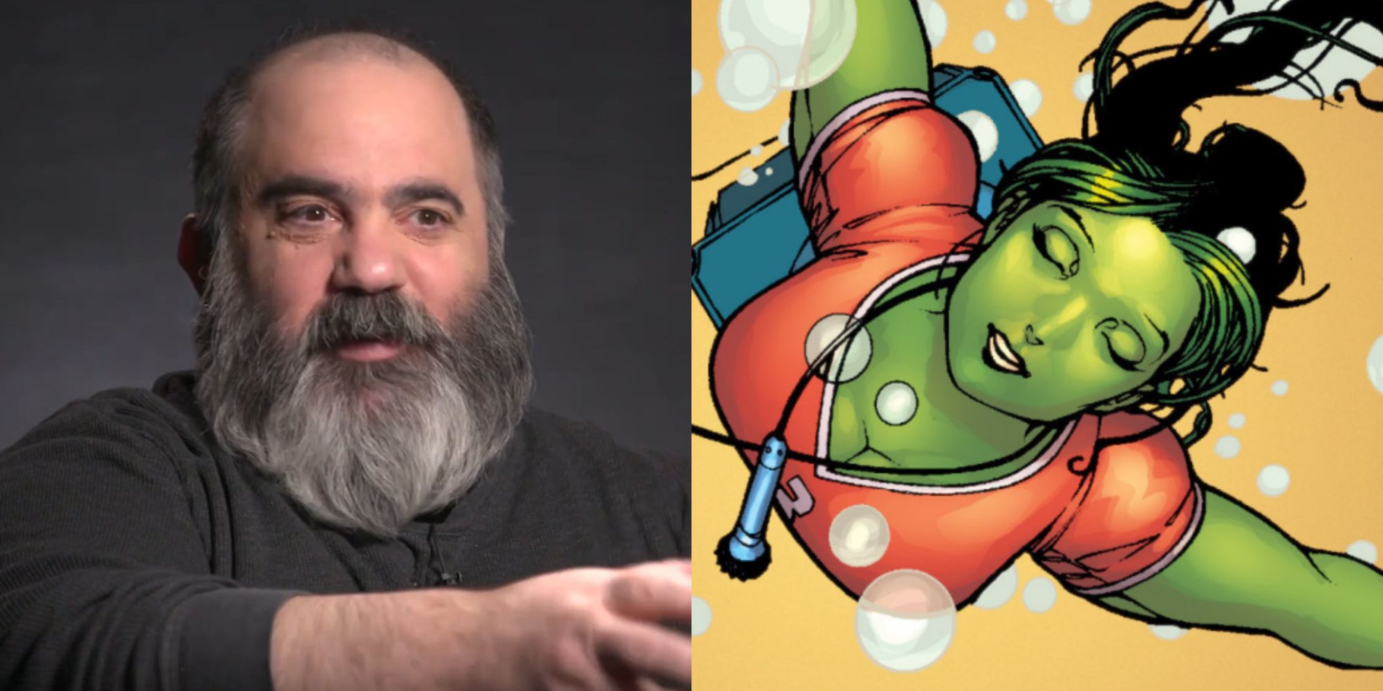 Split image of Dan Slott and Jen Walters dancing in She-Hulk #1