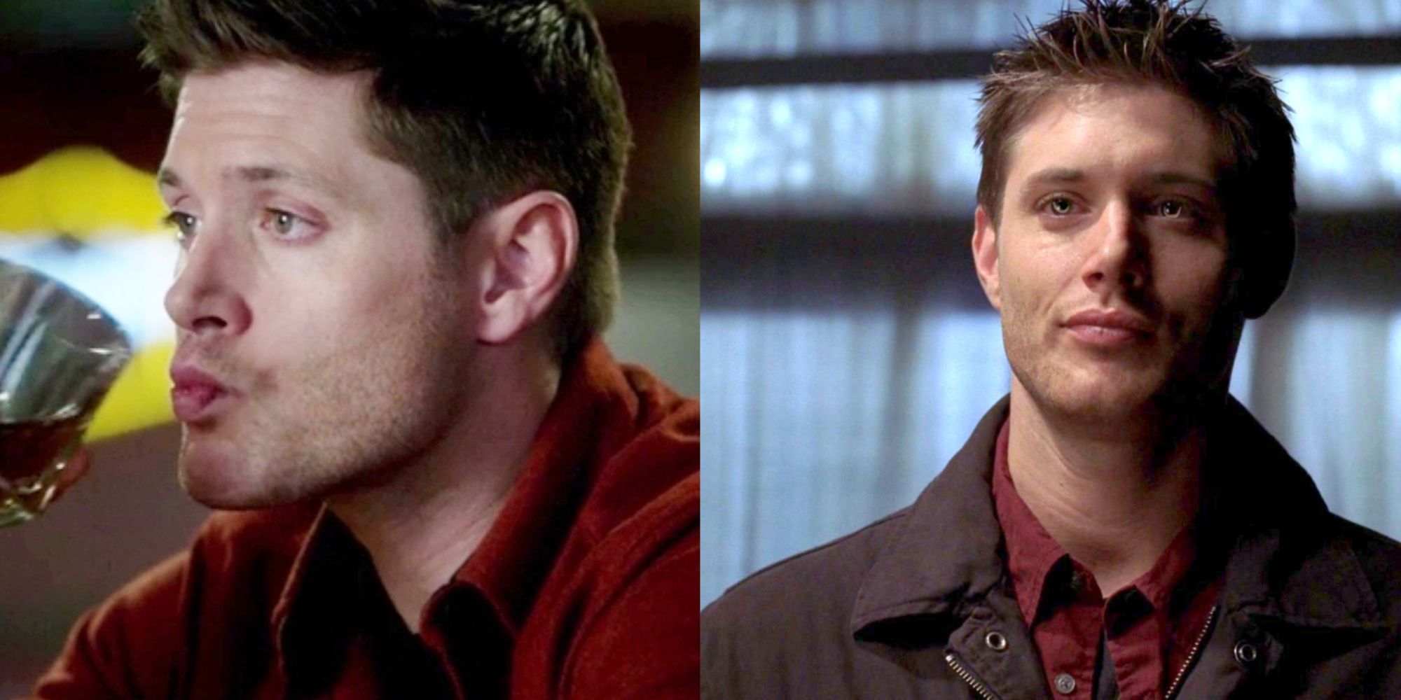 Split image of Dean Winchester in Supernatural
