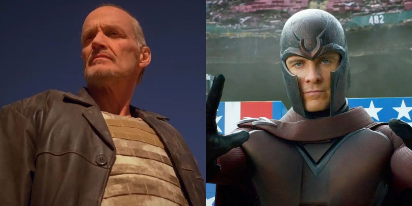 Split image of Hank in Breaking Bad and Magneto