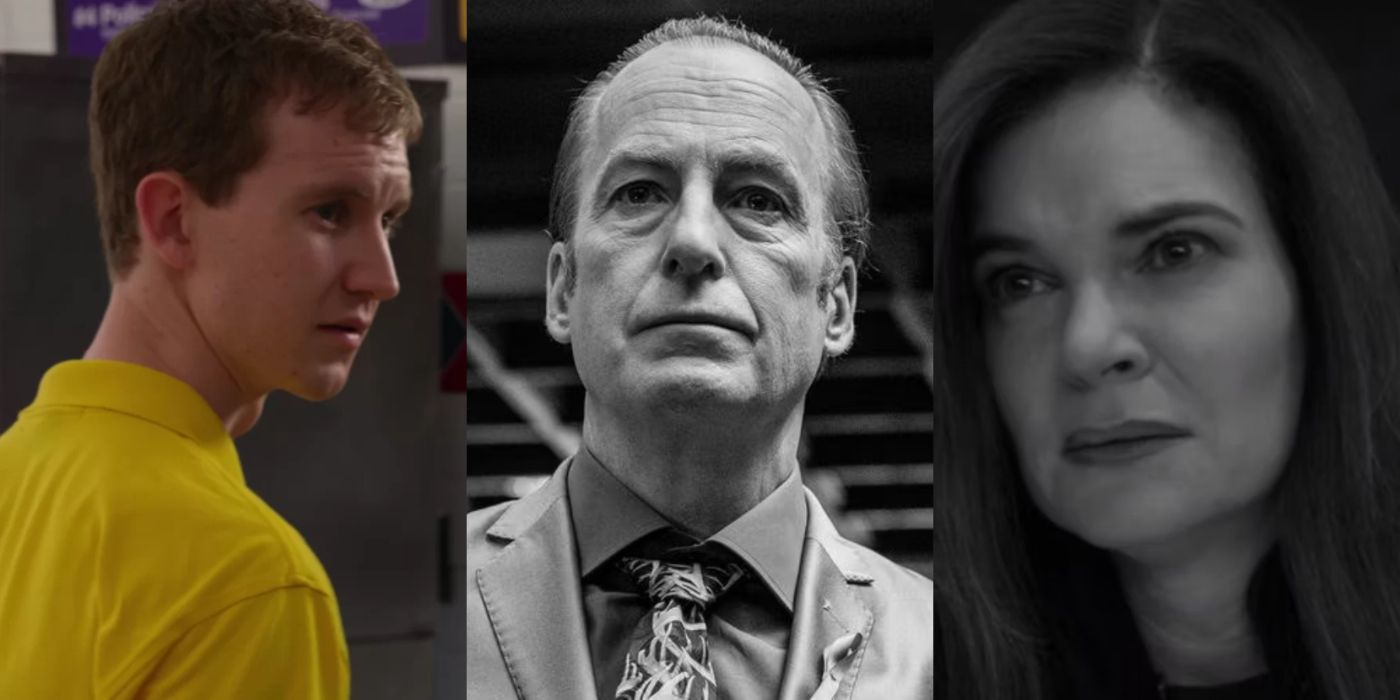 Split image of Lyle, Saul, and Marie in Better Call Saul