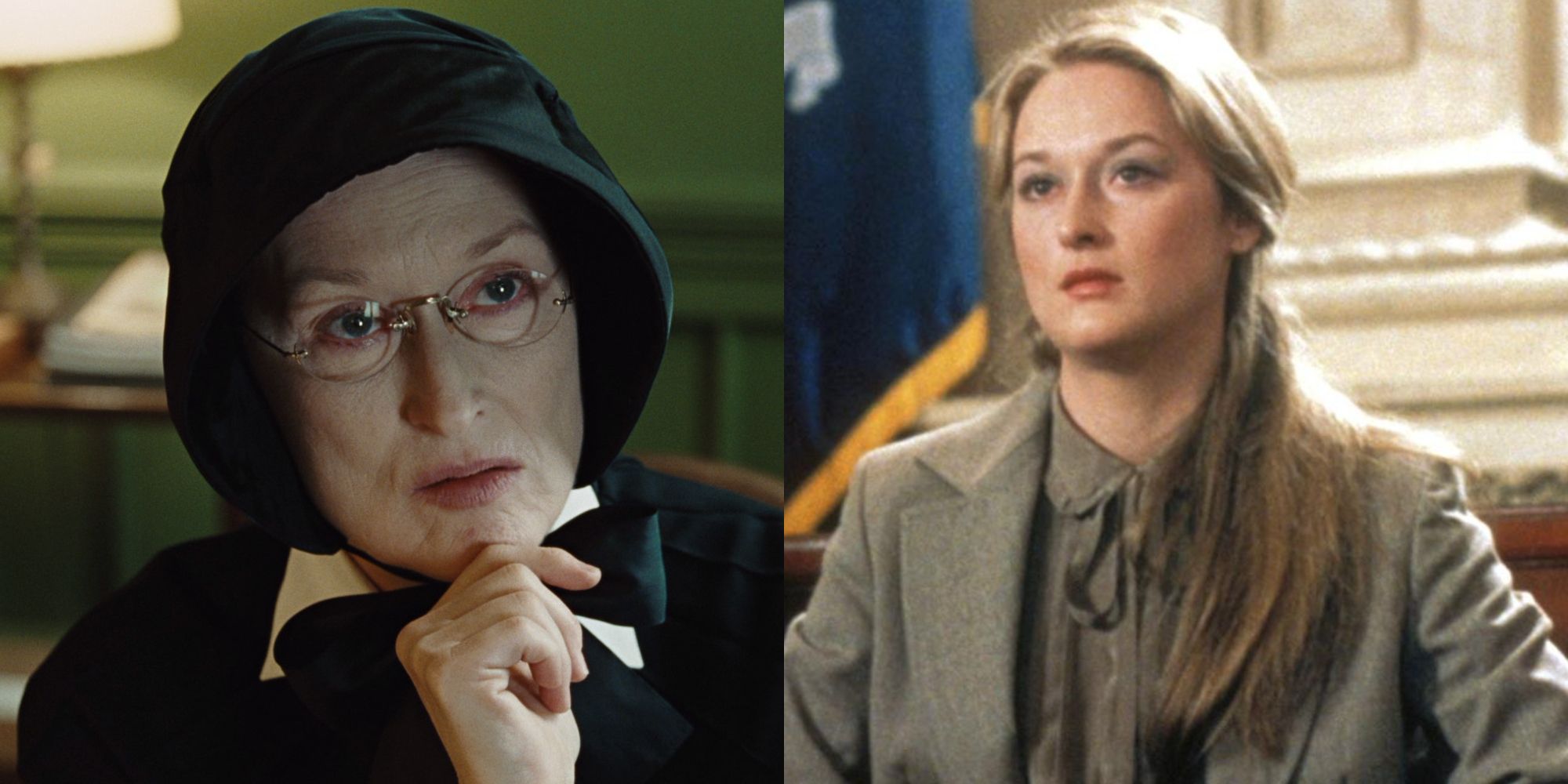 Split image of Meryl Streep in Doubt and Kramer v Kramer