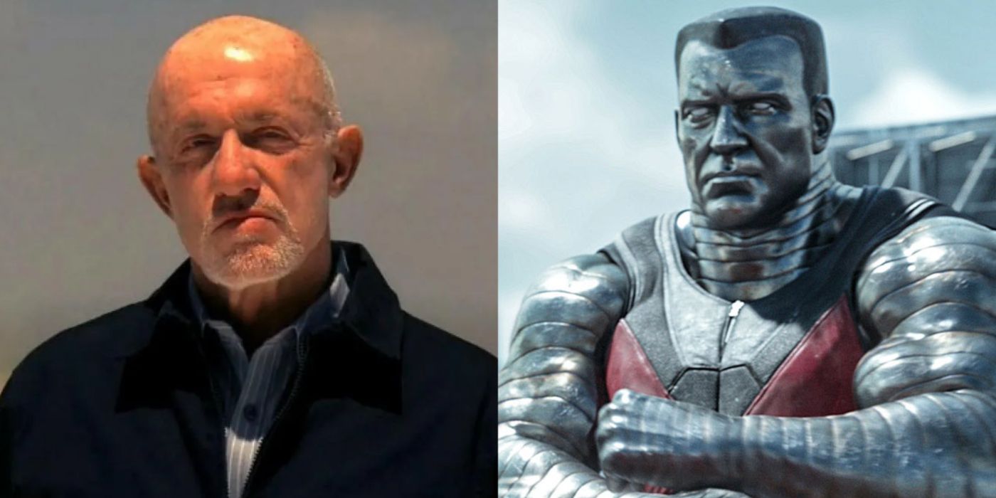 Split image of Mike in Breaking Bad and COlossus