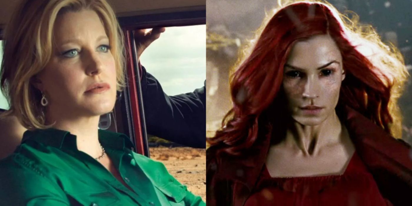 Split image of Skyler in Breaking Bad and Jean Gray