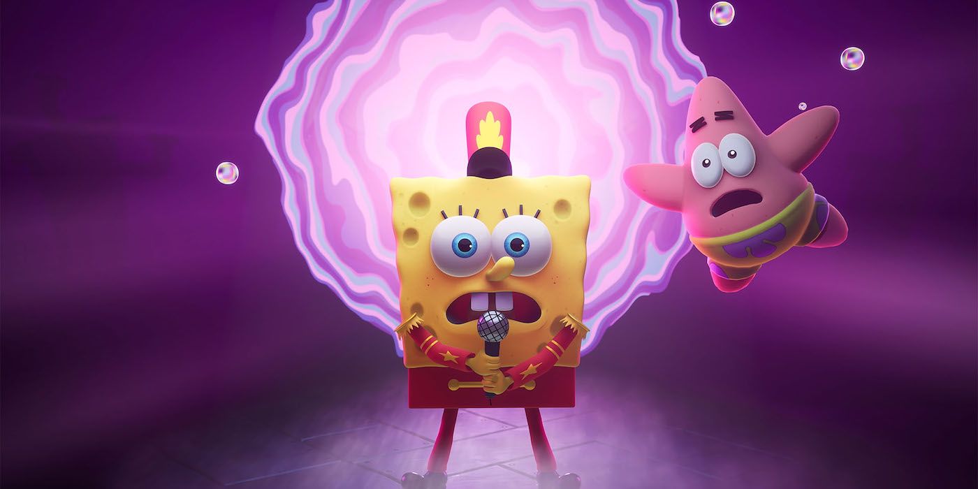 SpongeBob The Cosmic Shake singing on stage