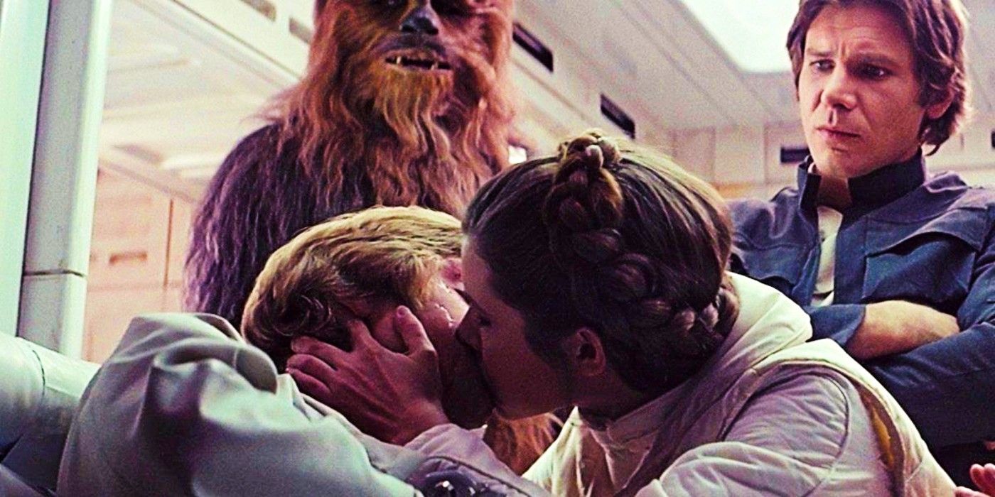 Star Wars Luke and Leia Kiss