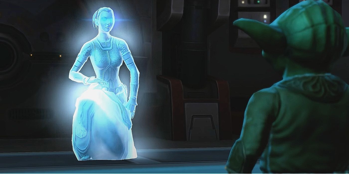 Meetra Surik as a Force Ghost in Star Wars The Old Republic