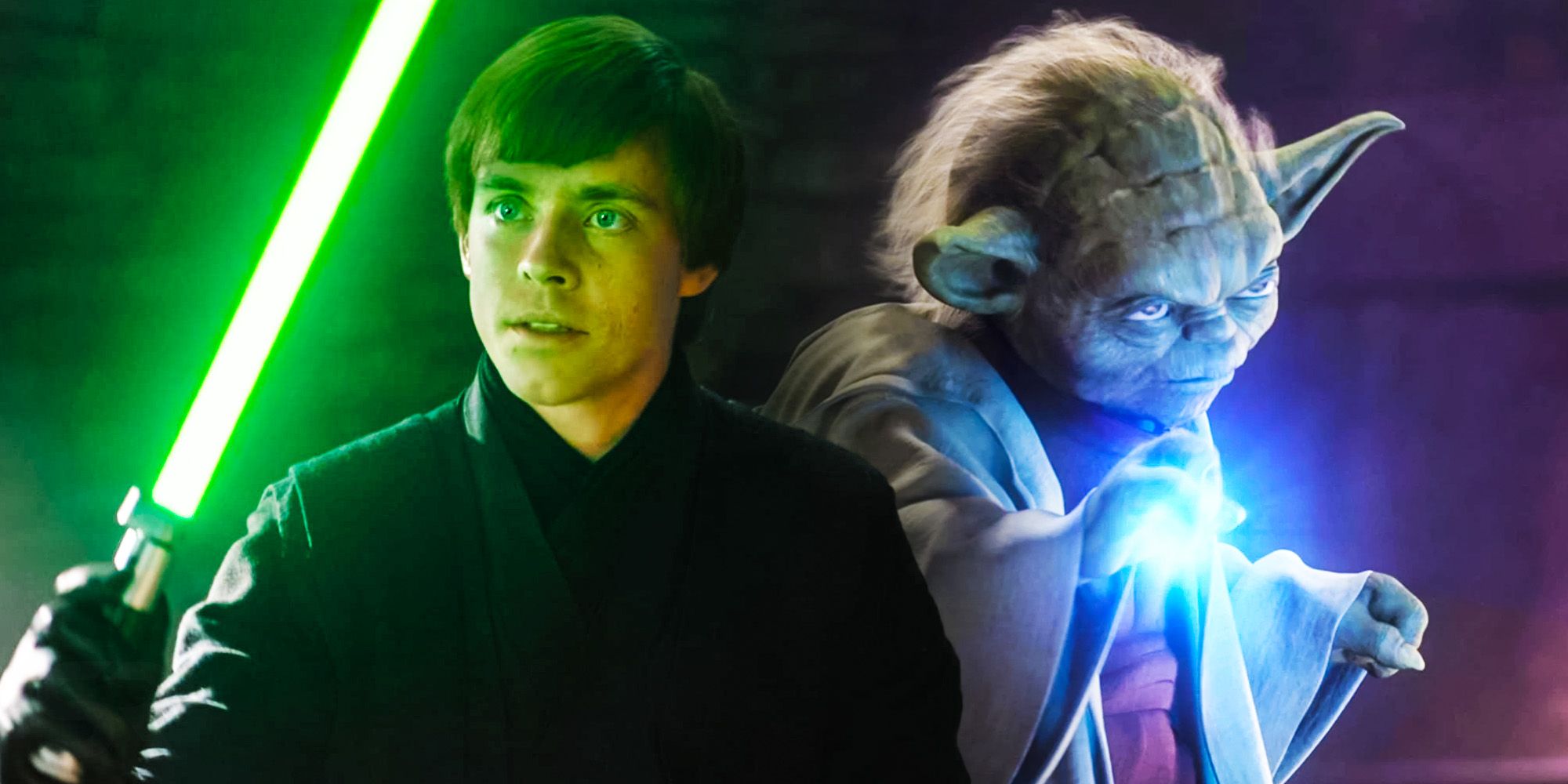 Luke Skywalker e Yoda