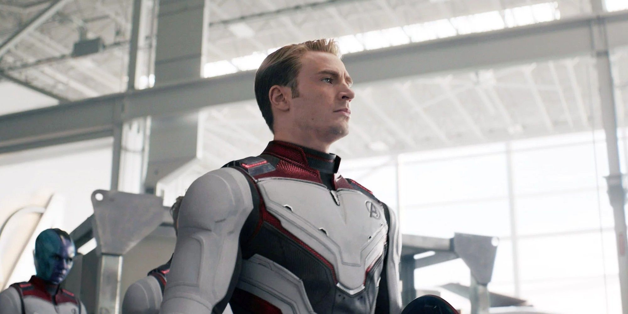 Steve Rogers in his quantum suit in Avengers Endgame