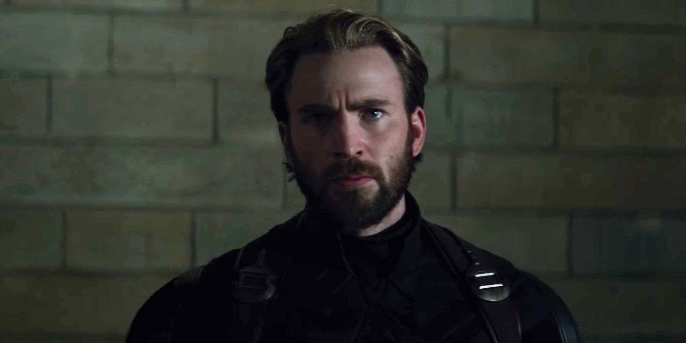 Steve Rogers with a beard in Avengers Infinity War