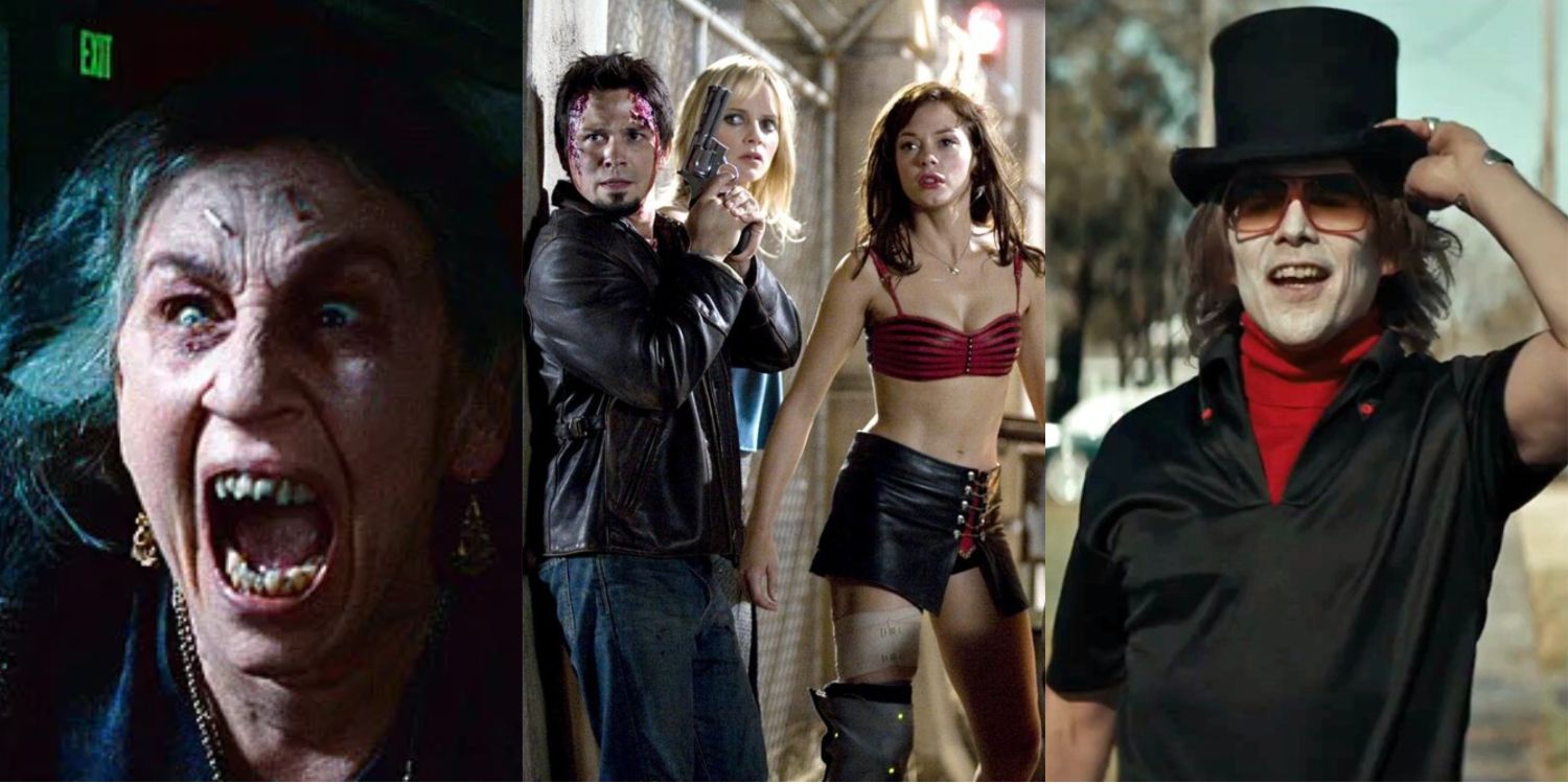 Stills from Drag Me To Hell, Planet Terror and The Black Phone