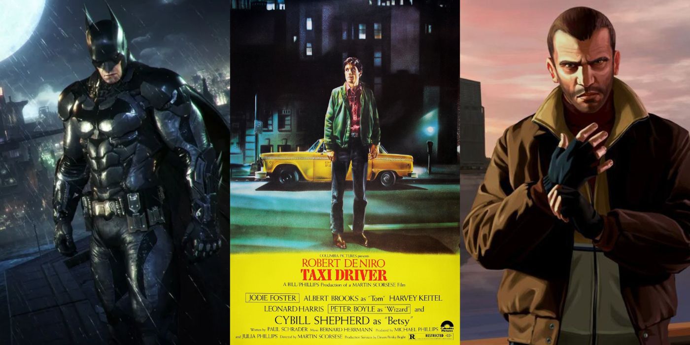 Stills from Taxi Driver and video games like it