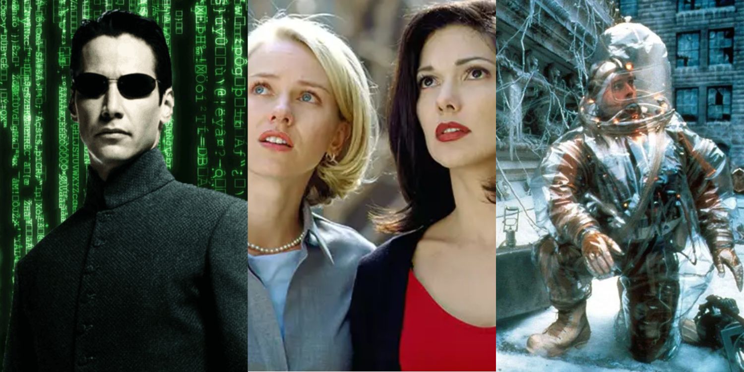 Stills from The Matrix, Mulholland Drive and 12 Monkeys
