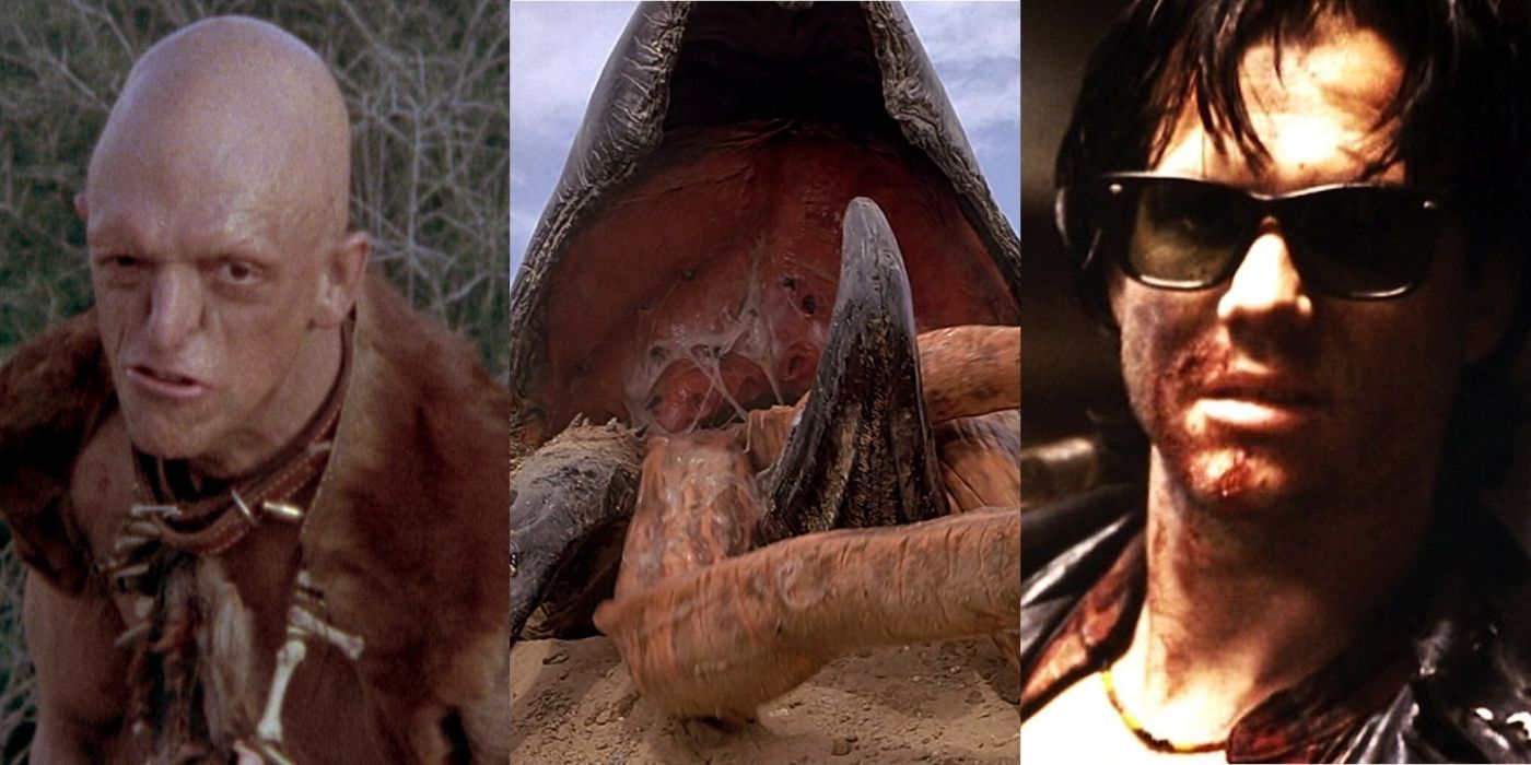 Stills from various horror movies set in the desert