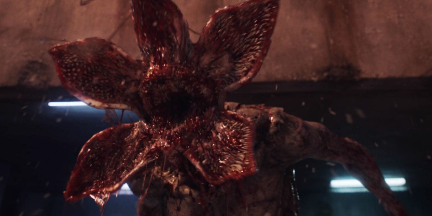 Demogorgon in Stranger Things roars.