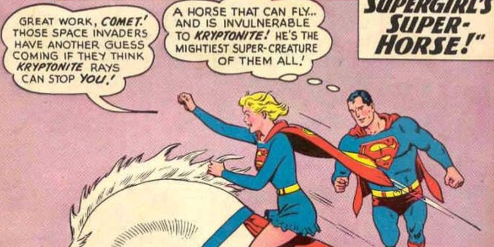Supergirl rides her horse in Adventure Comics #293