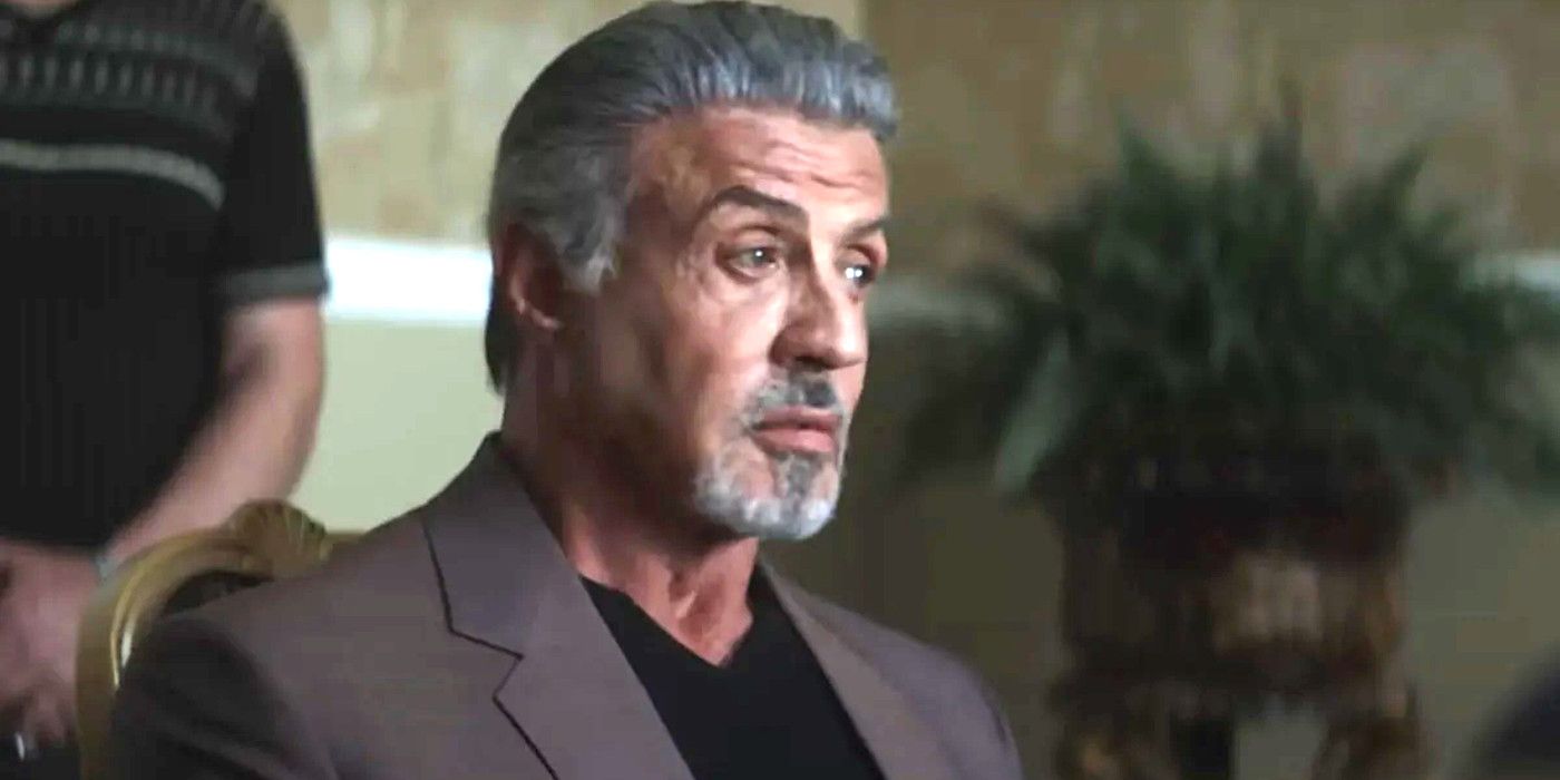 Sylvester Stallone as The General in Tulsa King glaring straight ahead