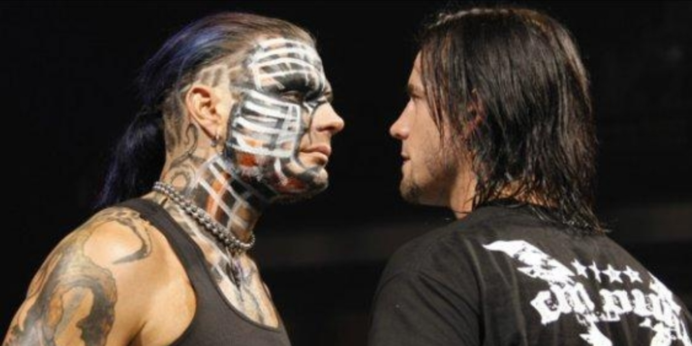 CM Punk facing off against Jeff Hardy