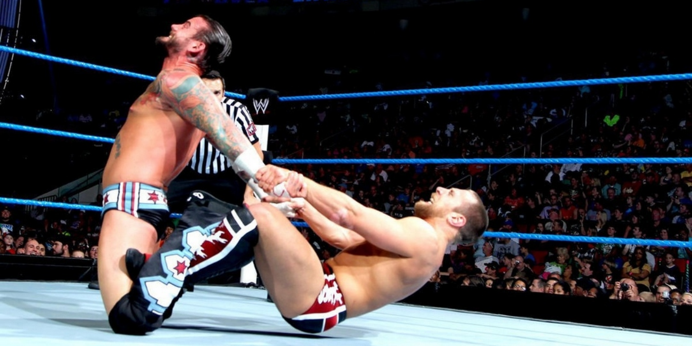 Daniel Bryan grappling CM Punk