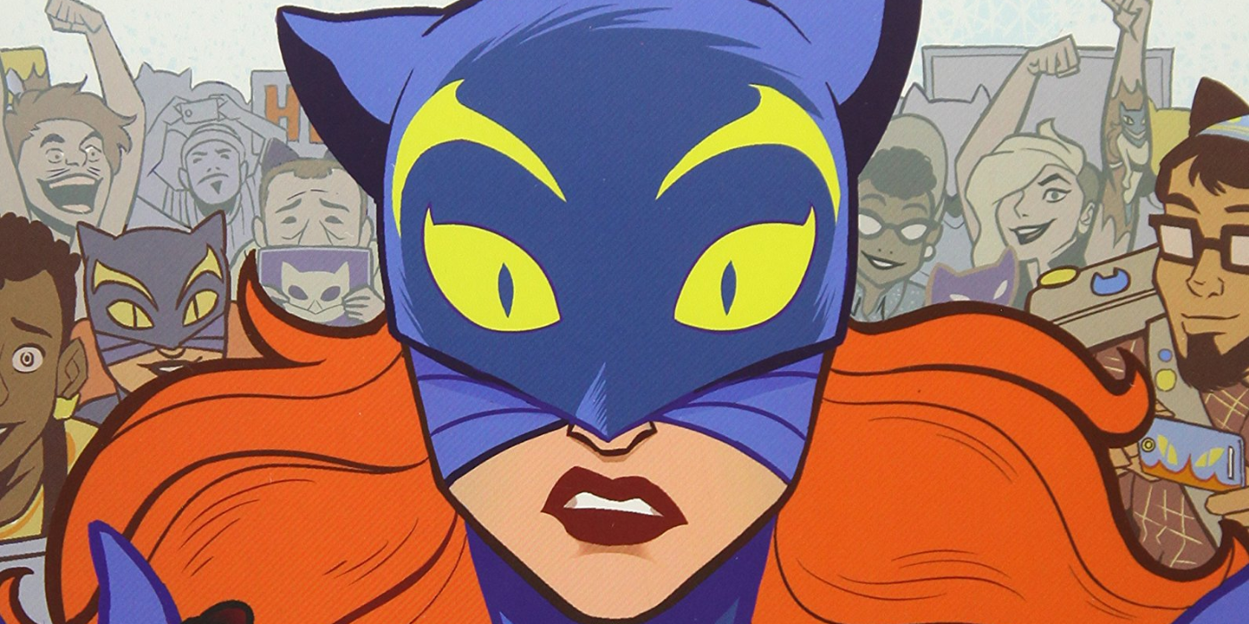 Patsy Walker being mobbed by press