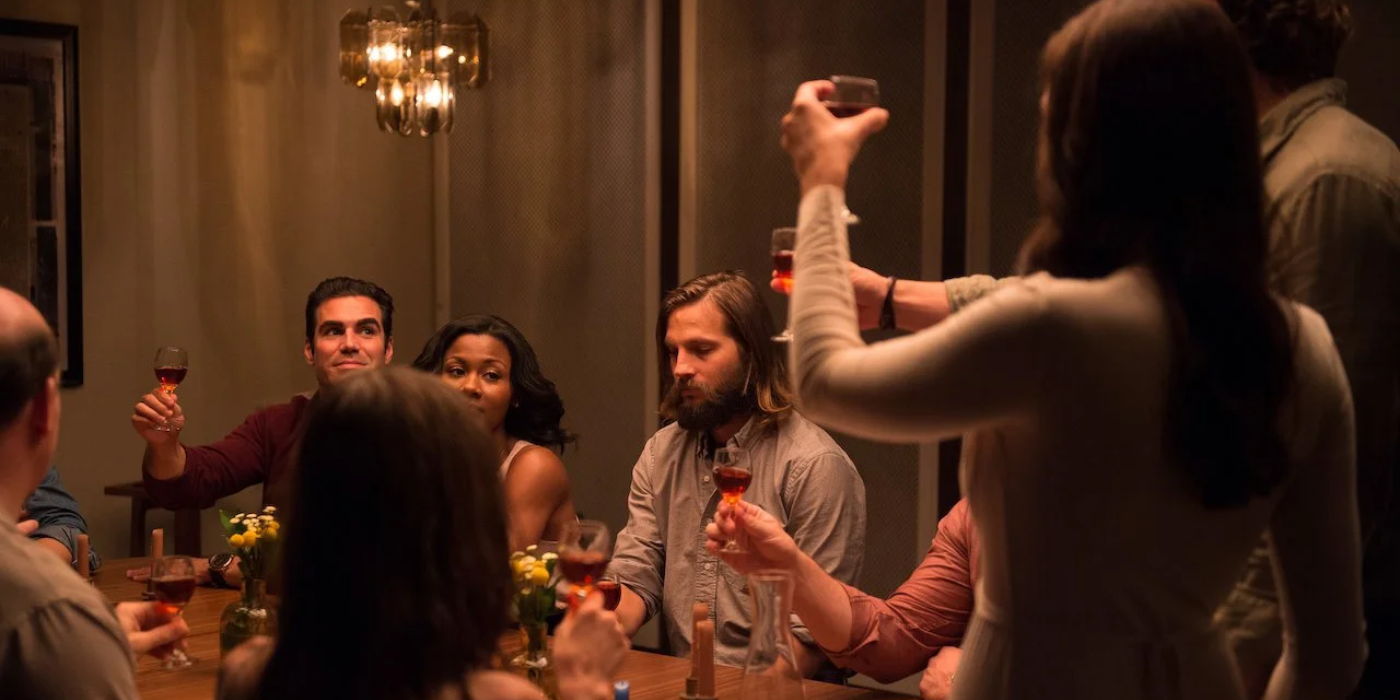 Giving a toast at The Invitation 2015 dinner scene