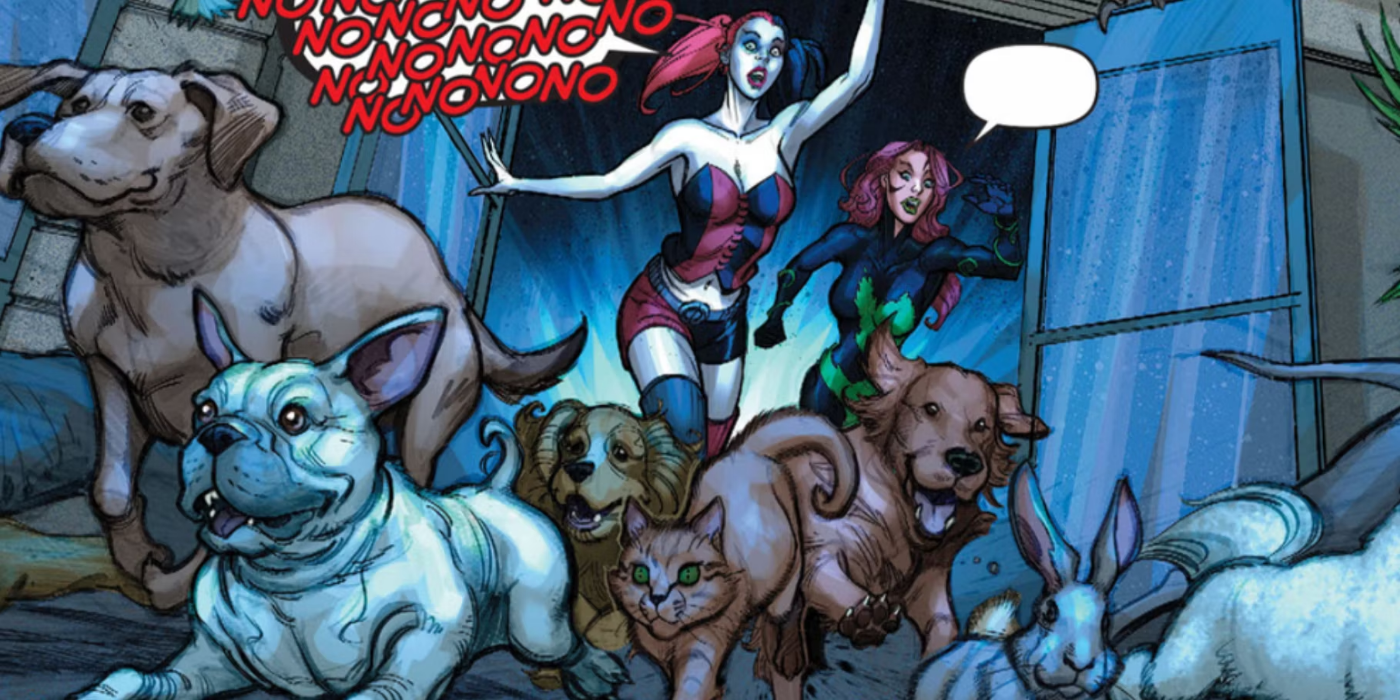Harley and Ivy free dogs in the comic