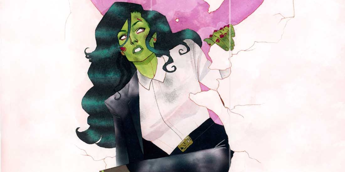 she hulk lawyer crawling out of a crater