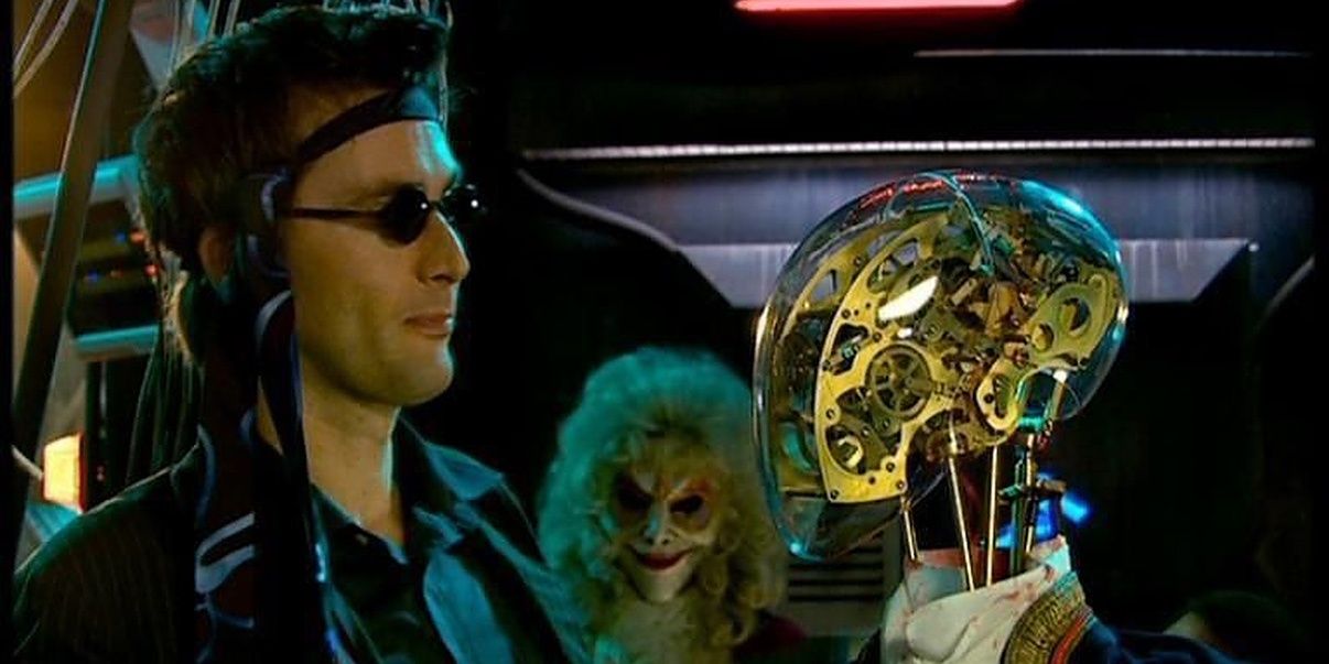 The Tenth Doctor deals with a Clockwork Man in The Girl In The Fireplace