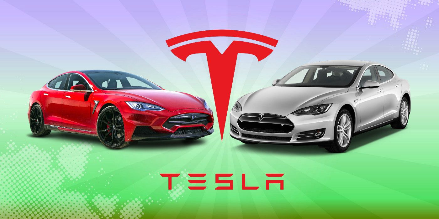 Tesla cars with logo