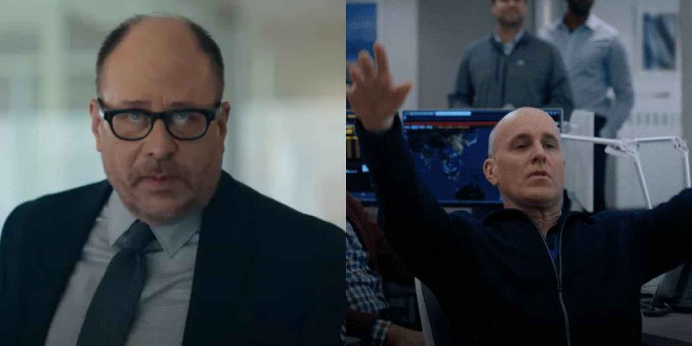 Split image showing Hal and Dollar Bill Stearn from Billions