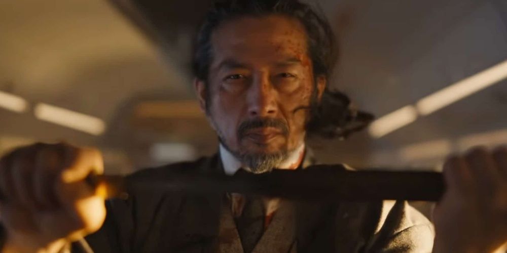 The Elder prepares his blade in Bullet Train
