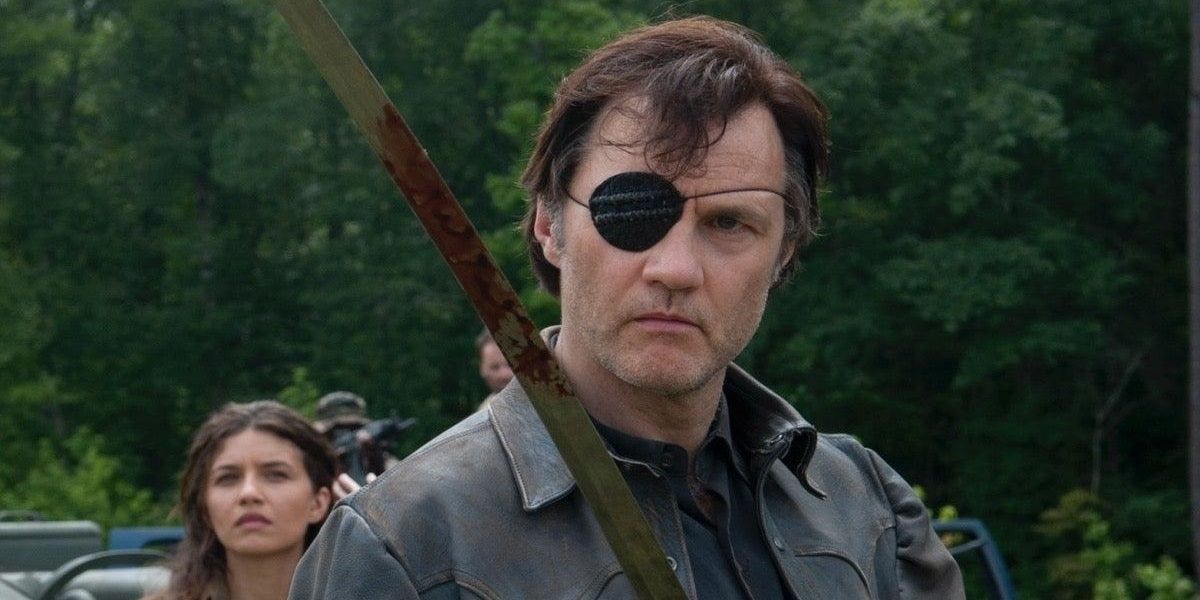 The Governor holding a machete in The Walking Dead 