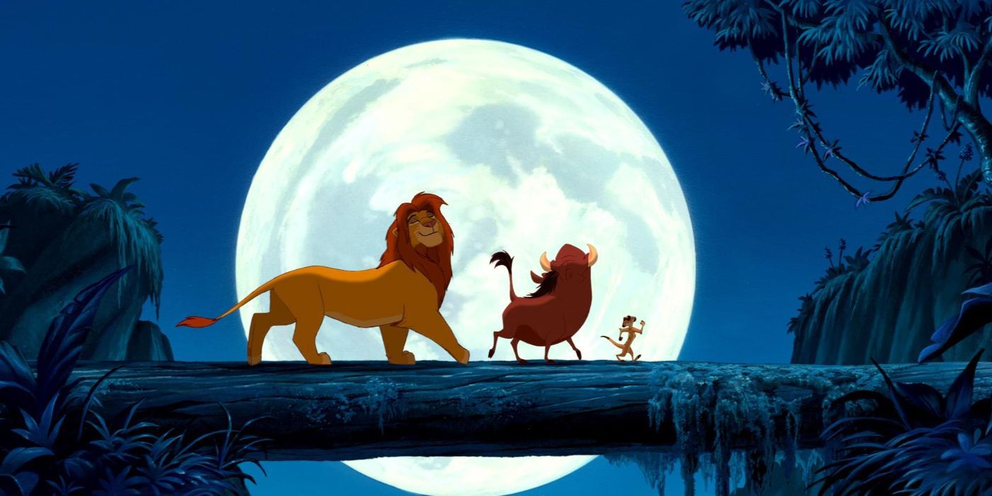 Simba, Timon and Pumba in The Lion King