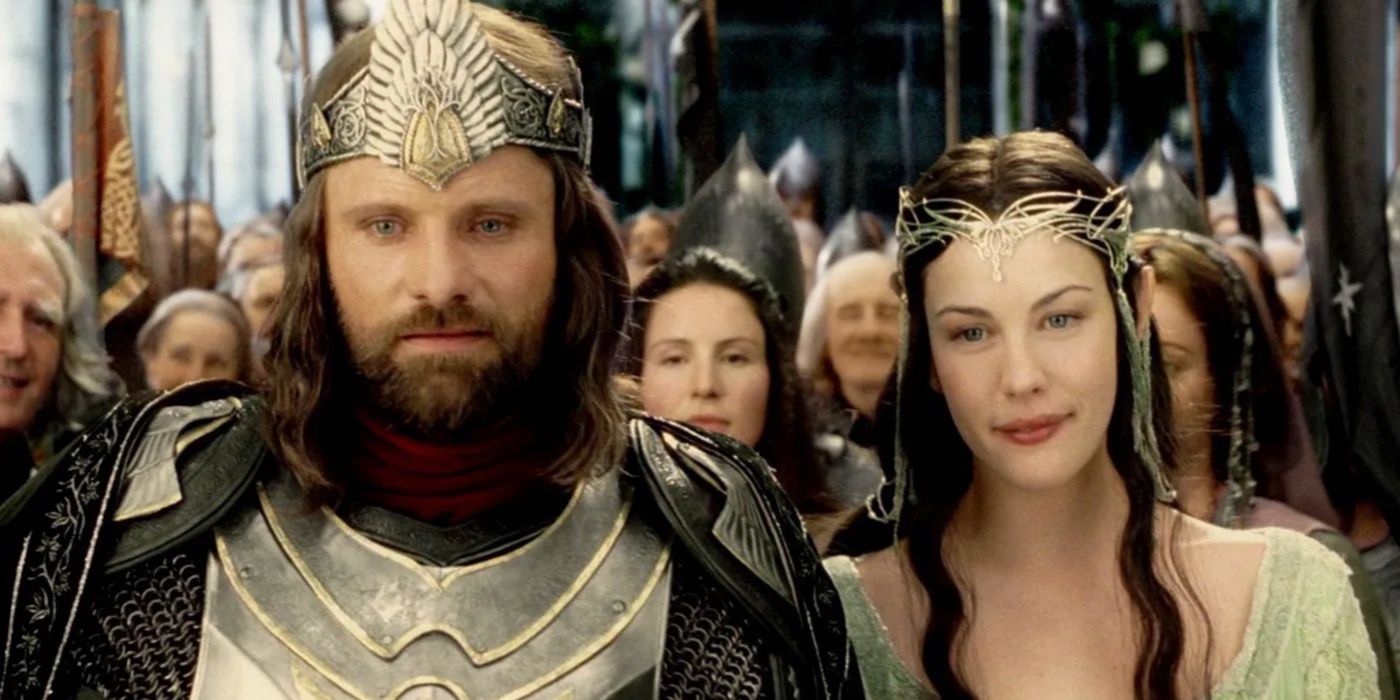 Aragorn y Arwen se casan al final del señor de los anillos el regreso del rey