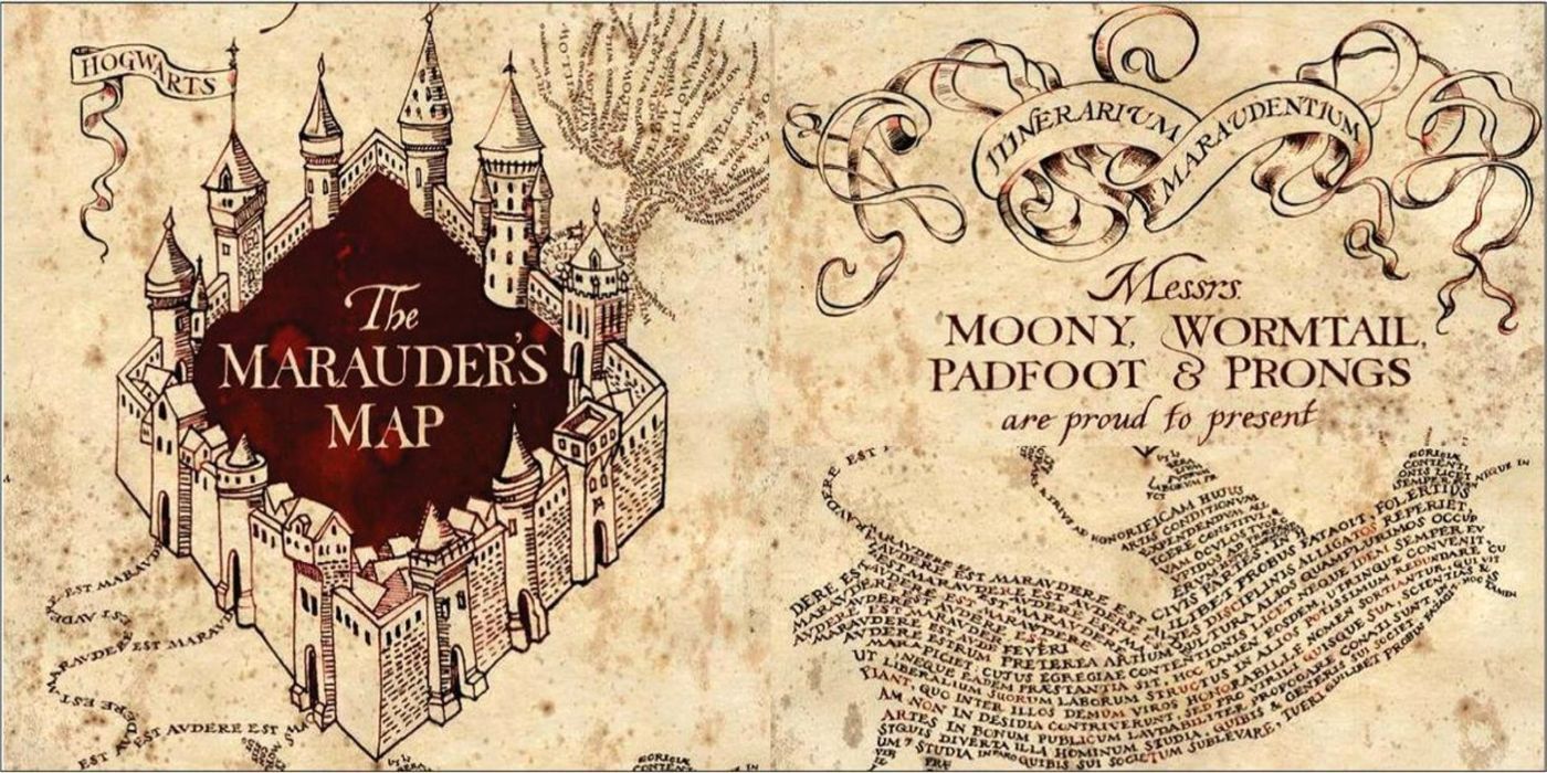 An image of the Marauder's Map from Harry Potter