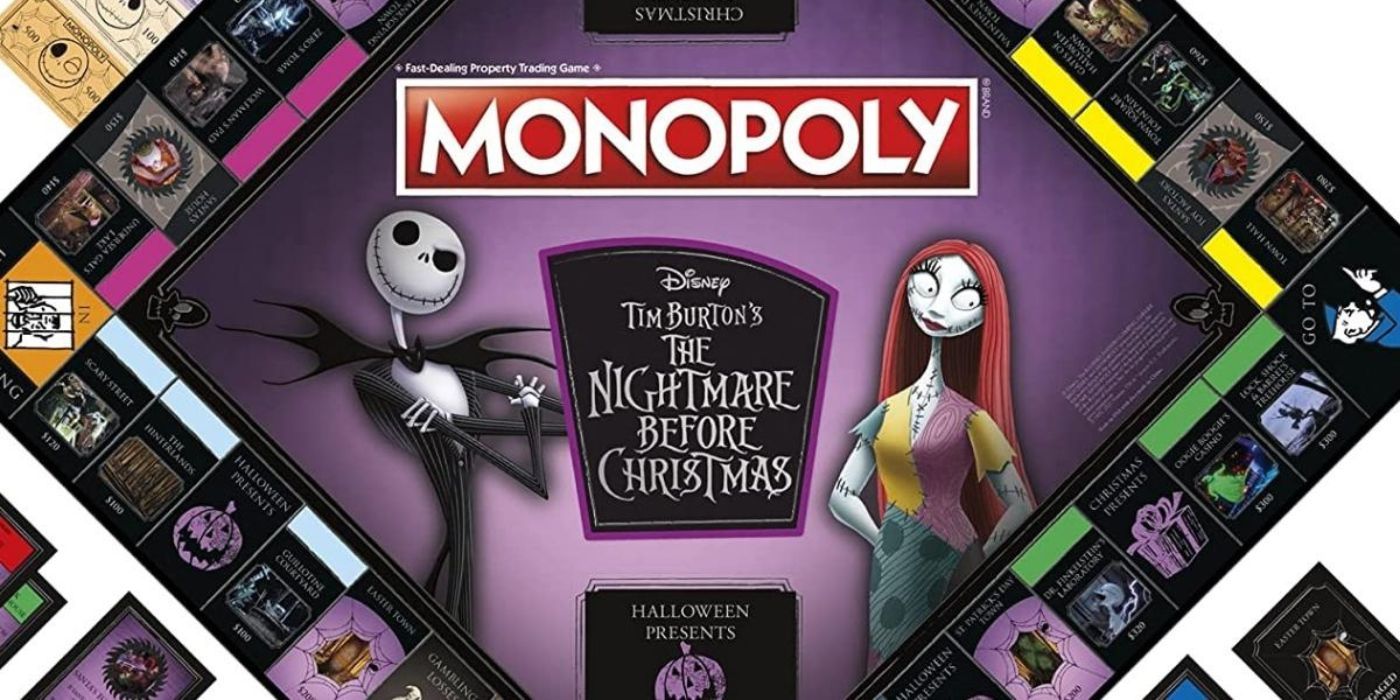 The board for The Nightmare Before Christmas Monopoly.