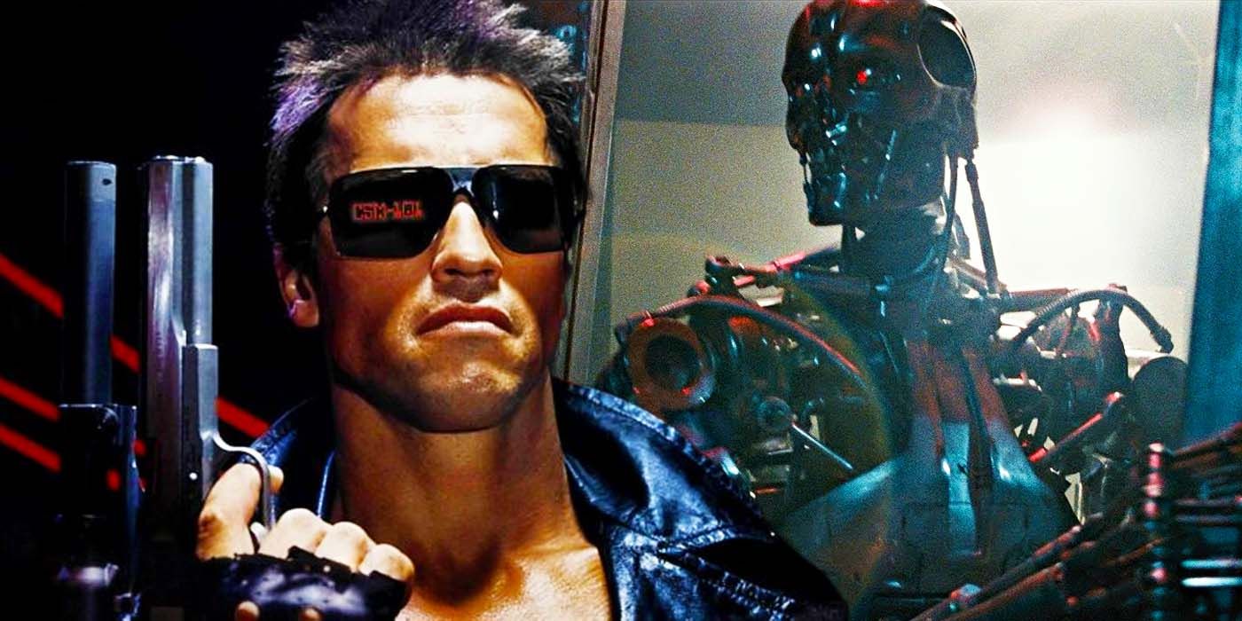 The Terminator T-800, and Robot Skeleton
