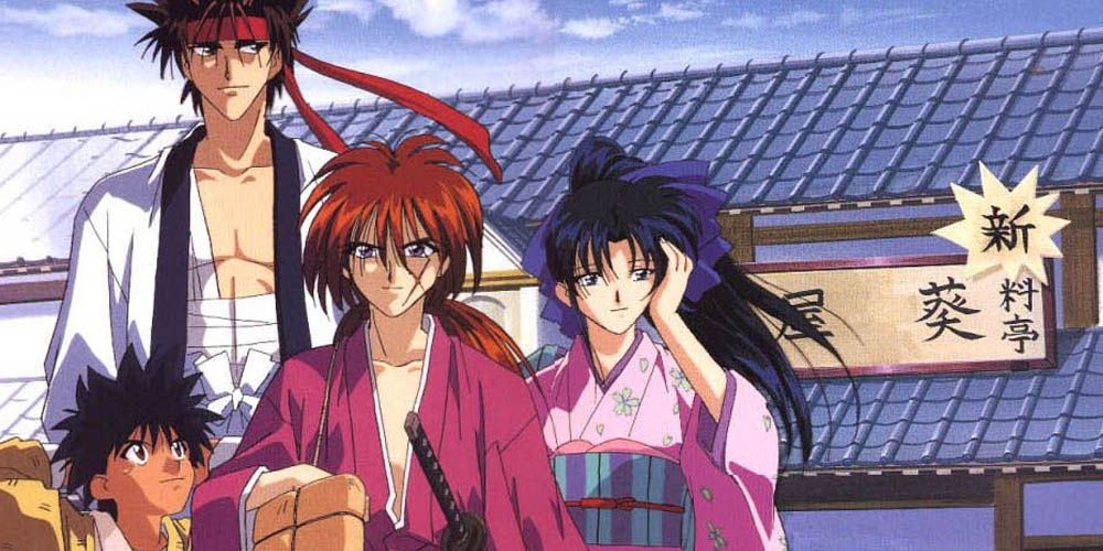 The characters of Ruroni Kenshin standing together Cropped
