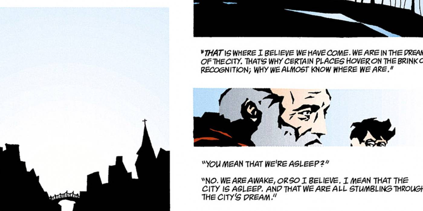 A cidade e o velho em A Tale of Two Cities nos quadrinhos Sandman