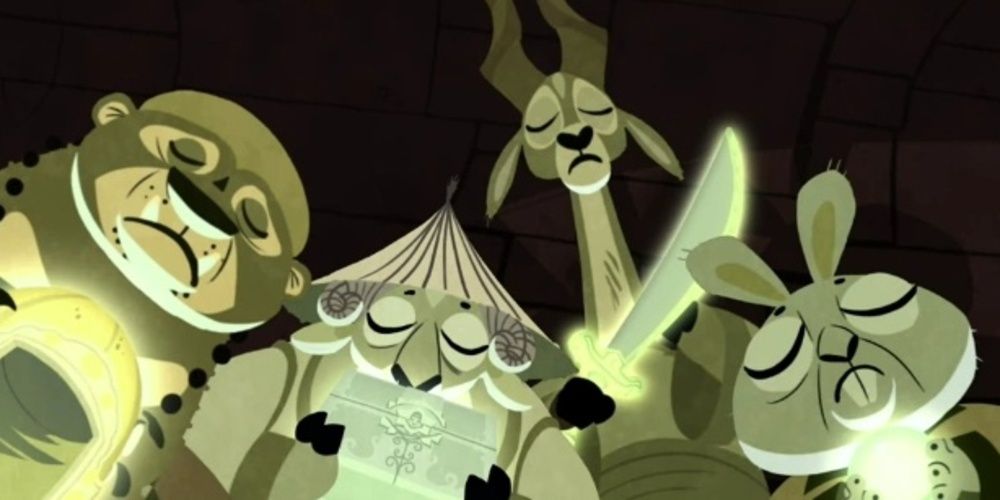 The great masters meditating in Kung Fu Panda 3