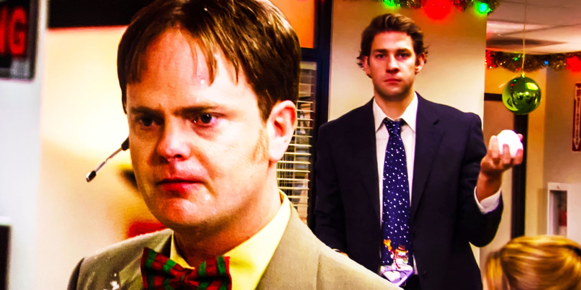 The office Jim pranks Dwight snowball
