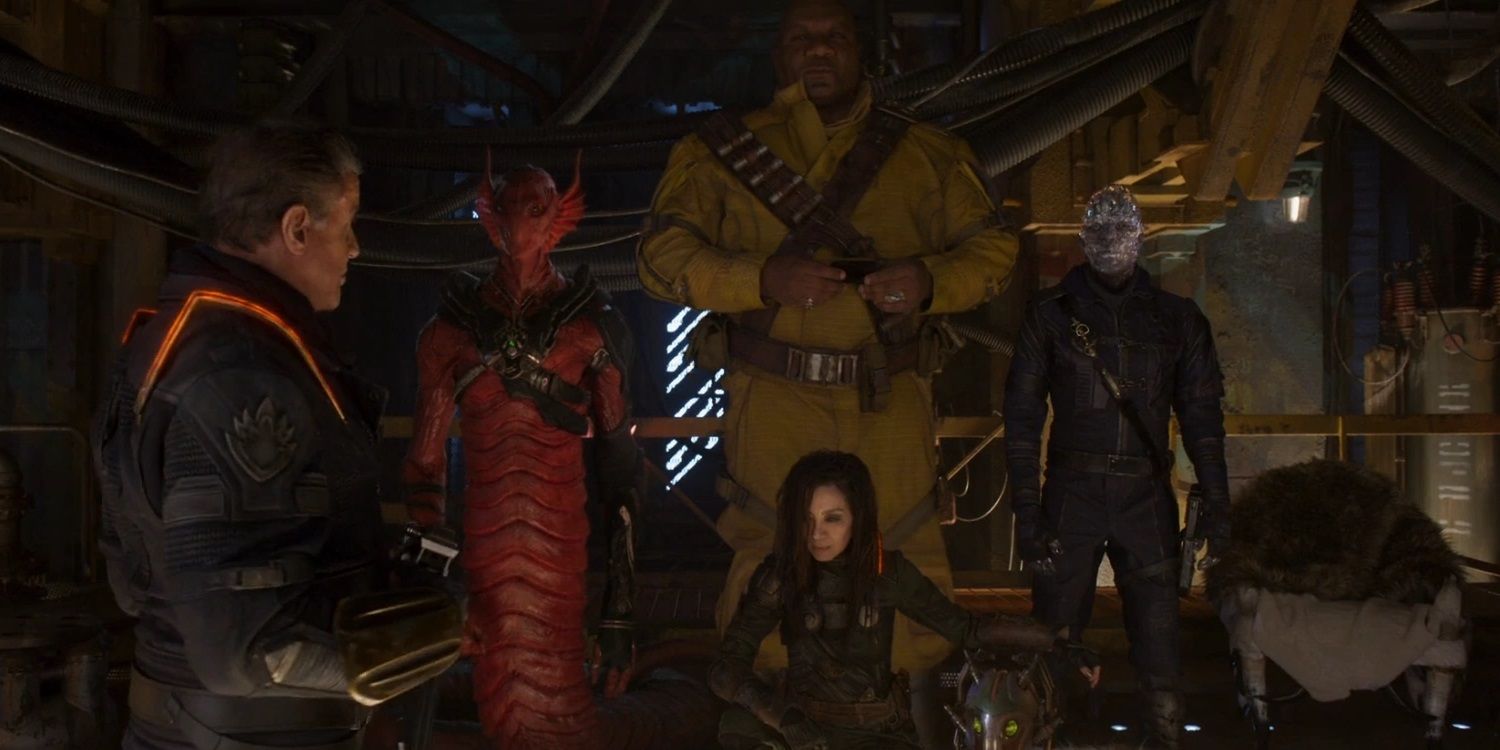 The original Guardians assembled in Guardians of the Galaxy Vol 2