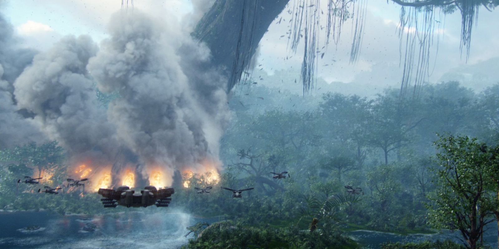 Pandora's tree destruction scene in Avatar-2009-1