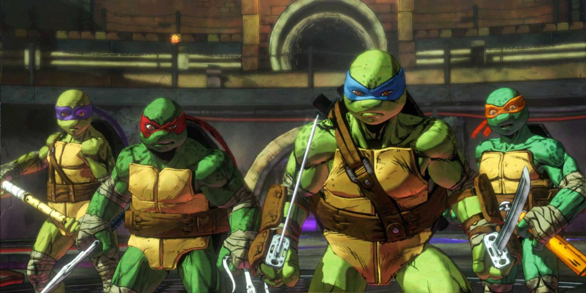 The turtles in the sewers in Teenage Mutant Ninja Turtles Mutants In Manhattan