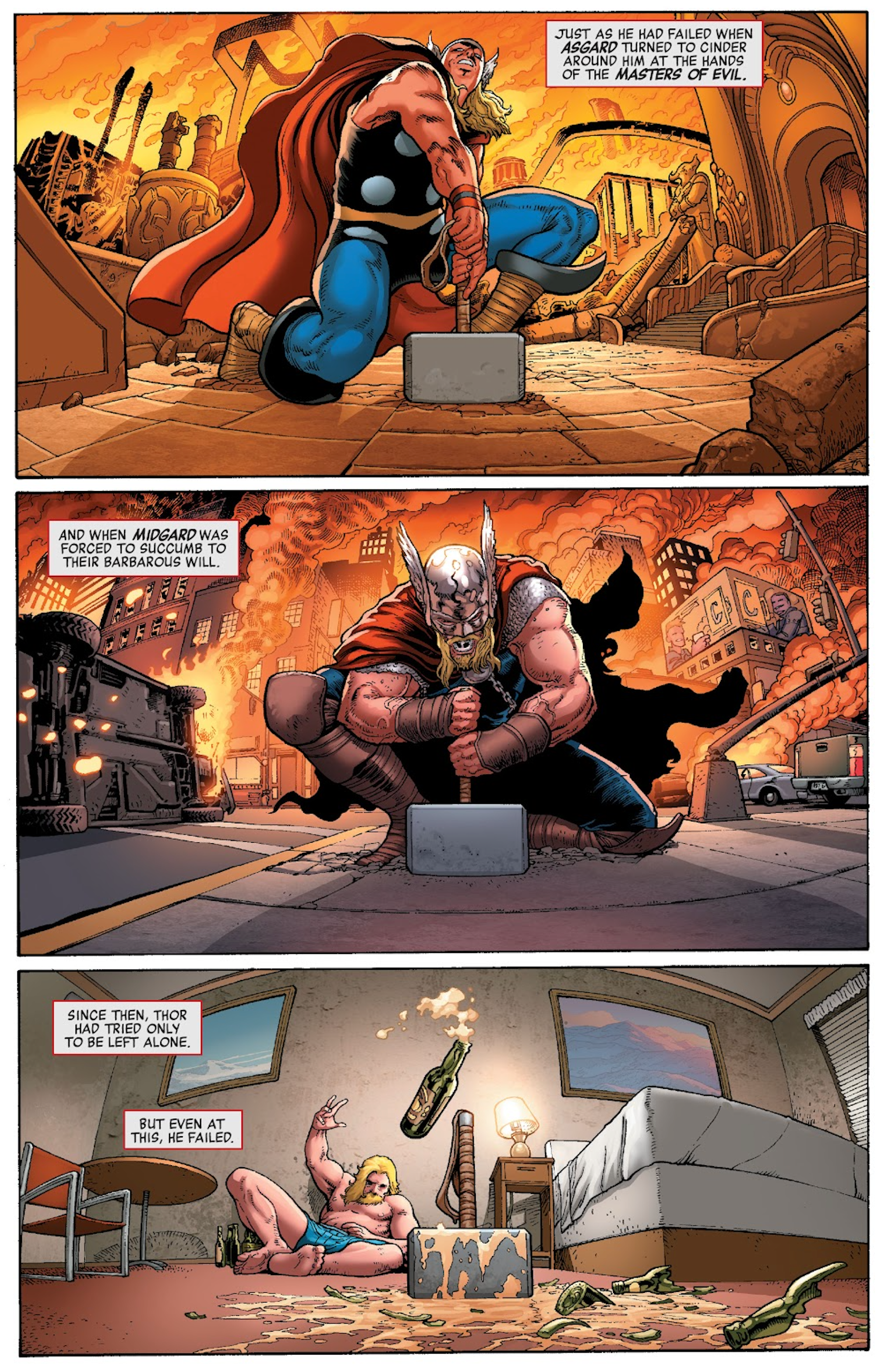 Thor não consegue levantar o Mjolnir