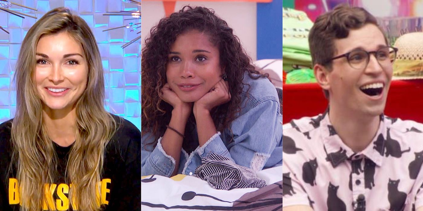 Three side by side images of BB 24 cast members