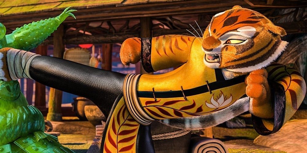 Tigress in training in Kung Fu Panda 3 